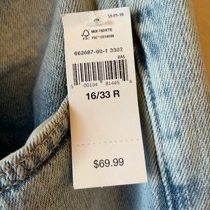 Gap Denim High Rise Wide Leg 16/33R